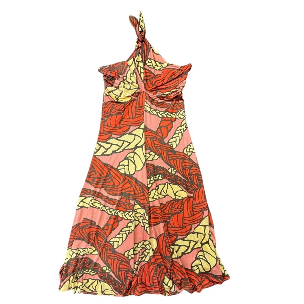 Mara Hoffman Womens Halter Dress Sz L Tropical Beachy Cruise Resort Coastal